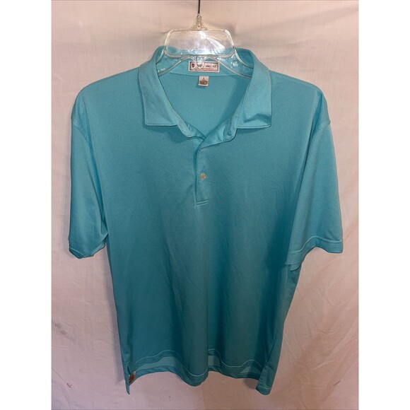 Peter Millar Summer Comfort Men’s Polo Shirt Size Large Blue Golf Athleisure - Picture 1 of 12